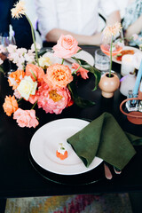 Wedding table setting, wedding decoration, wedding flowers