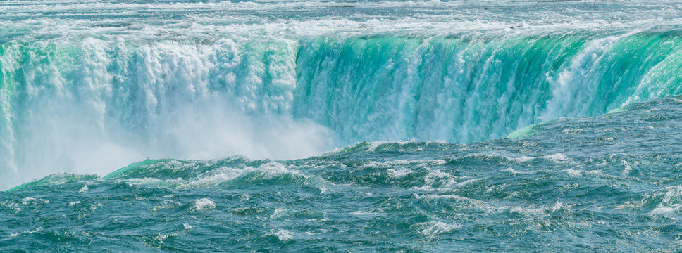 Niagara falls closeup,  as if a sinking hole in the ocean.