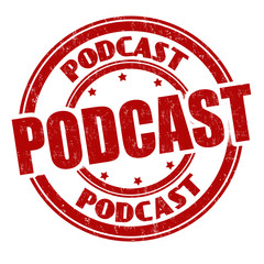 Podcast sign or stamp