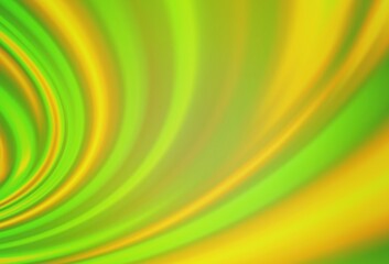 Light Green, Yellow vector background with abstract lines.