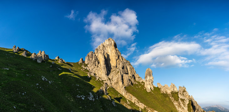 Panoramic view of Grignetta mountain range against sky, European Alps, Lecco, Italy
