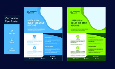 Corporate Flyer Design Template | Design Agency Flyer Design | Creative and Minimal Flyer Design | Illustrator EPS 