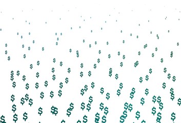Light Blue, Green vector template with Dollar.