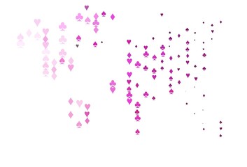 Light Pink vector cover with symbols of gamble.