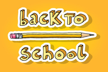 Back to school lettering card