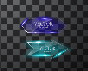Glass vector button plane. Easy editable background