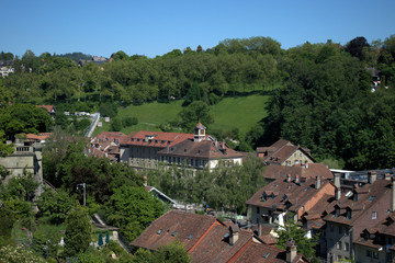 Fototapeta na wymiar Ausblick über Bern in der Schweiz 21.5.2020