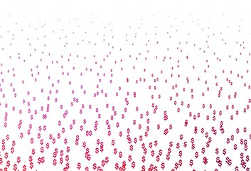 Light Purple, Pink vector background with Dollar.