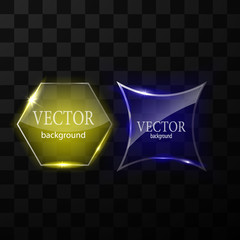 Glass vector button plane. Easy editable background