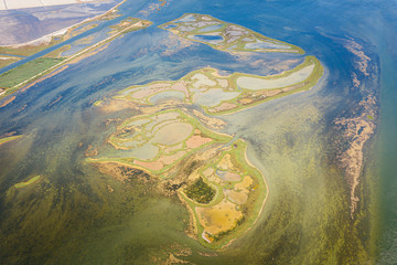 Shoals of Ambracian Gulf (Gulf of Arta or the Gulf of Actium), Greece