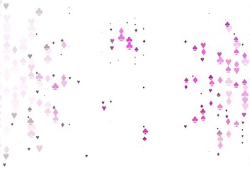 Light Pink vector pattern with symbol of cards.