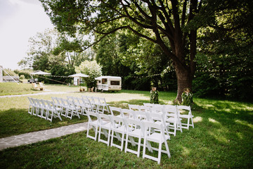 Wedding Ceremony In A Beautiful Garden