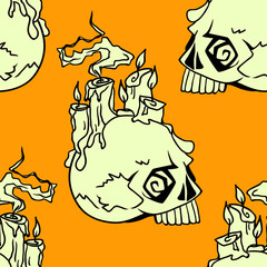 Halloween celebration seamless pattern