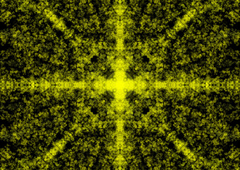 abstract black and yellow background in a mandala style