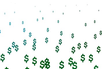 Dark Blue, Green vector pattern with Dollar.