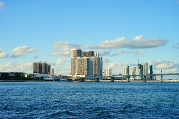 Obraz premium Miami beach house at sun set 