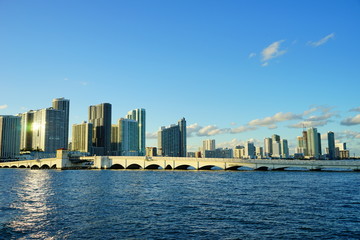 Naklejka premium Miami beach at sun set 