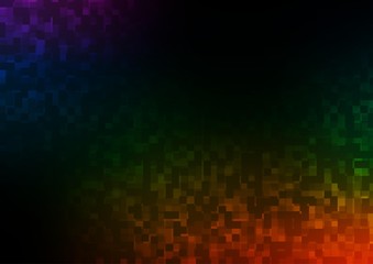 Dark Multicolor, Rainbow vector backdrop with rectangles, squares.