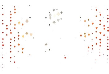 Light Red, Yellow vector cover with symbols of gamble.