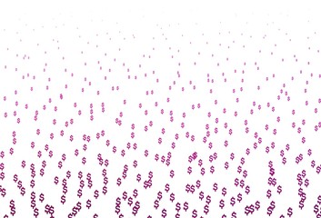 Light Pink vector texture with financial symbols.