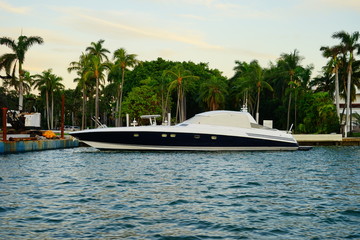 Miami beach at sun set