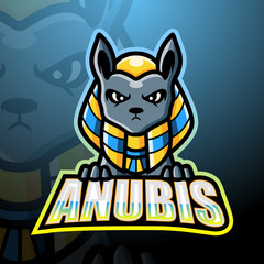 Anubis mascot esport logo design