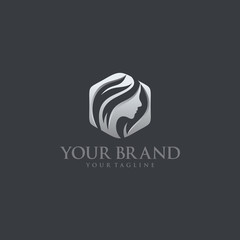 Luxury Hair stylist Logo Vector Template