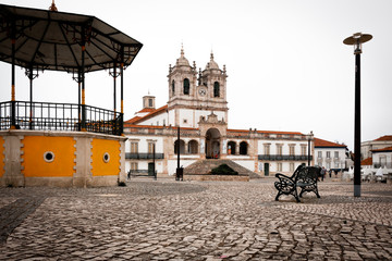 Fototapeta premium Church in Nazare, beach, Portugal