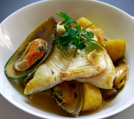 Hake & Mussels