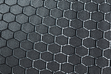 Fabric texture with hexagonal cells. textile background. woven material