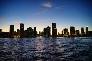 Miami beach at sun set