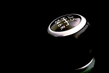 Manual transmission shift selector vor a luxury vehicle. 