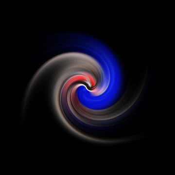 Large Blue Swirl On Black Background