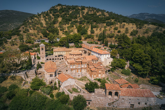 Monastery of Hosios Loukas near the town of Distomo on the slopes of Mount Helicon in Boeotia, Greece