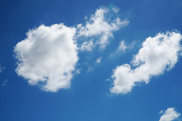 Blue Sky Background Wiht White Clounds