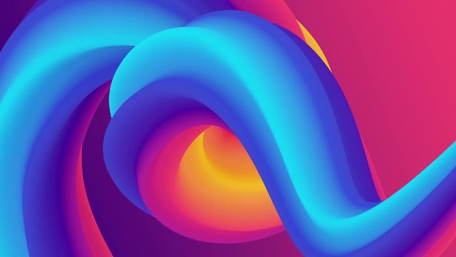 Trendy colorful gradient fluid 3d animation with luma matte.