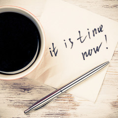 Message written on napkin