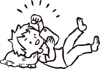 当選をスマートフォンで見て喜ぶ男性