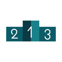 podium sport competition winner flat icon design