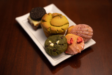 A mouthwatering plate of snacks and desserts