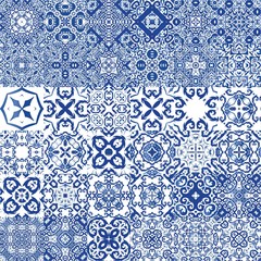 Ethnic ceramic tiles in portuguese azulejo.