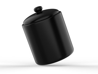 Blank jar for branding and mockup design. 3d render illustration.