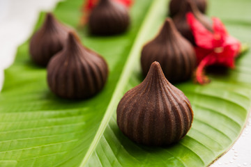 Chocolate Modak - Indian sweet food offered to Lord ganesha on chaturthi