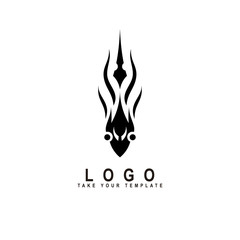 dragon logo, fantasy animal design template