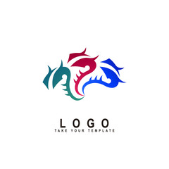 dragon logo, fantasy animal design template