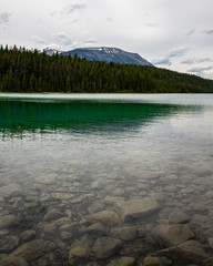lake in the mountains of jasper