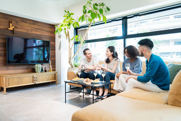 Obraz premium ホームパーティー風景