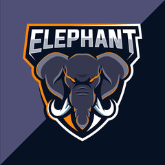 Elephant mascot esport logo design © avante_speed