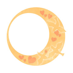 小鳥をモチーフにデザインしたアイコン&bull;枠素材