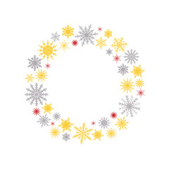 Obraz premium Vector banner for Christmas, New Year, snowflakes